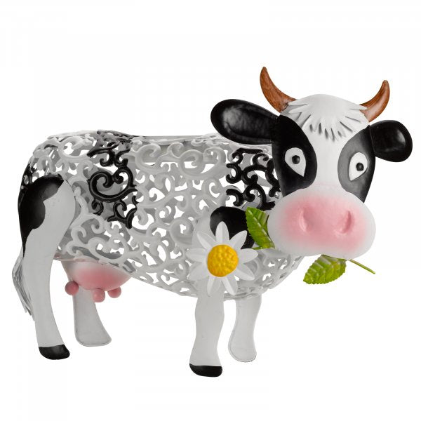 Solar Cow Garden Ornament Colour Changing Silhouette Light