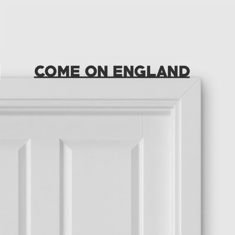 COME ON ENGLAND door topper and door tag