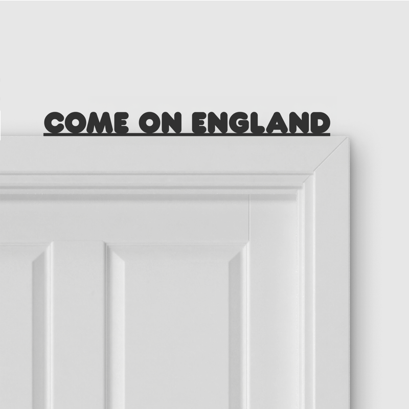 COME ON ENGLAND door topper and door tag