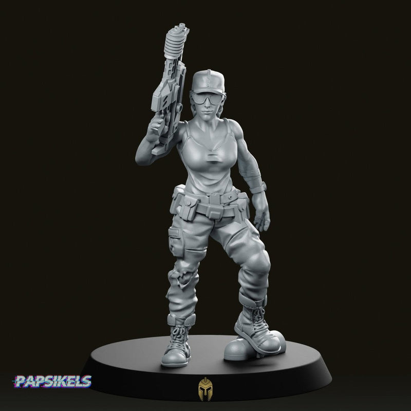 Commando Grace Barrejo Female Miniature Sci-Fi Raygun Hero