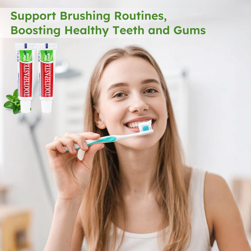 Travel Size Toothpaste Bulk 120 Tubes – Mint Disposable Pocket Paste 0.176 oz