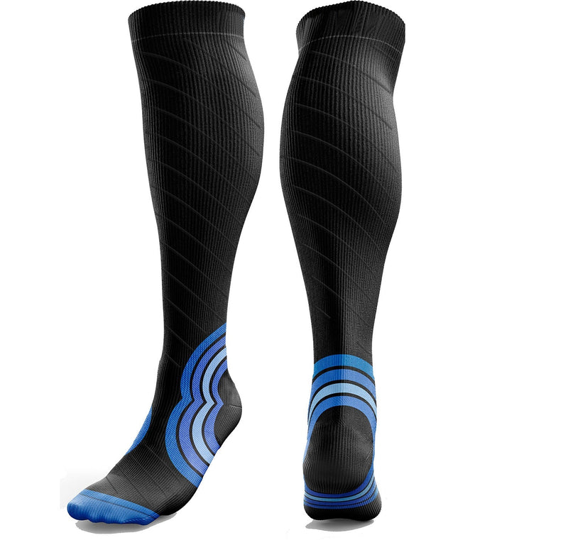 Compression Socks for Women and Men - Seamless Toe, Padded Heel and Sole