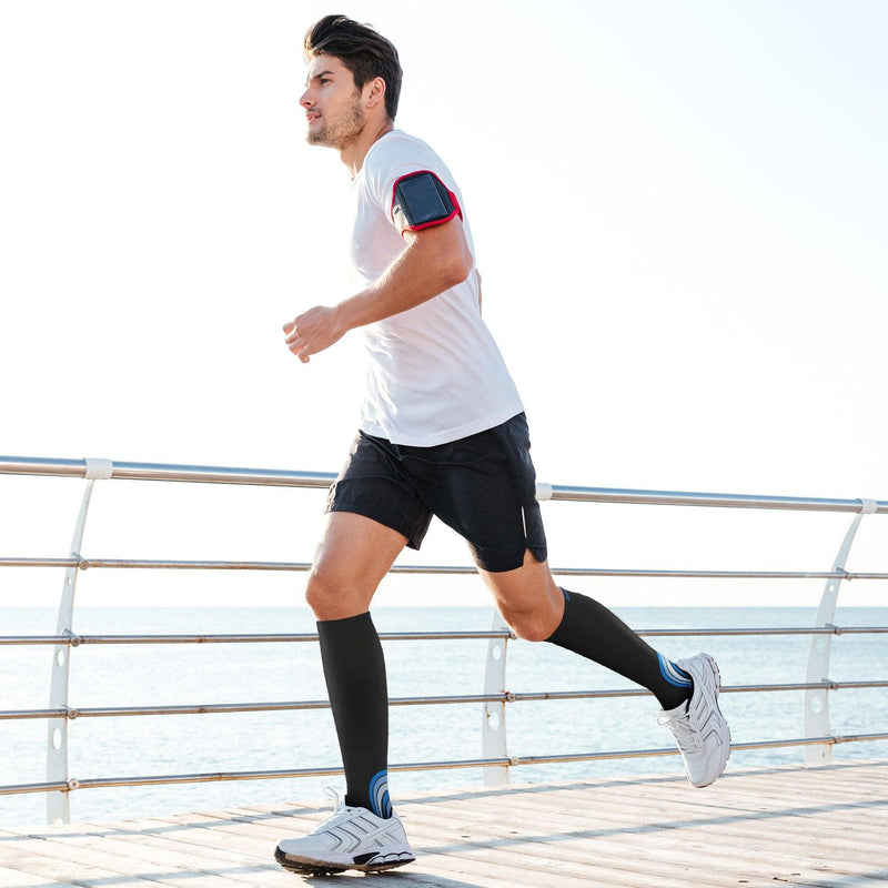 Compression Socks for Women and Men - Seamless Toe, Padded Heel and Sole