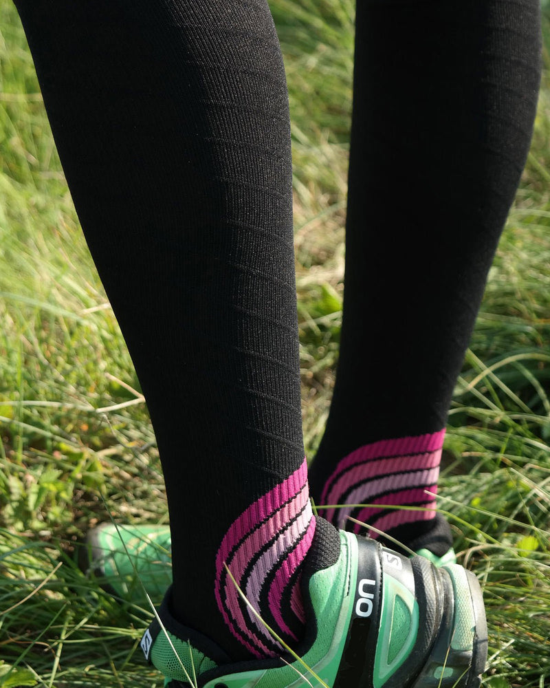 Compression Socks for Women and Men - Seamless Toe, Padded Heel and Sole