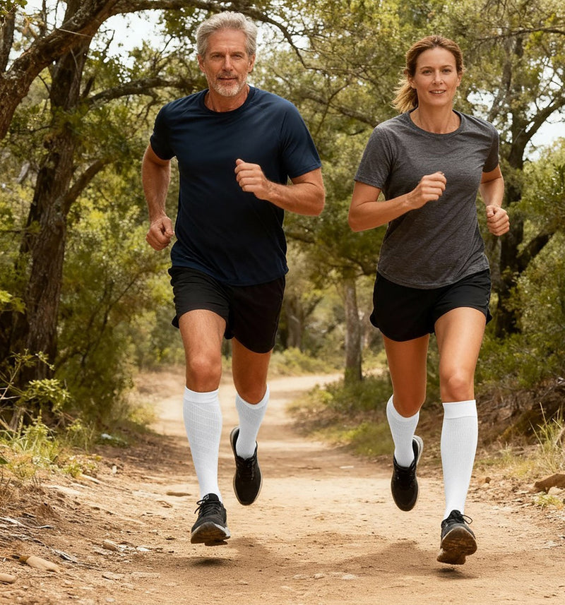 Compression Socks for Women & Men (20-30 mmHg), Knee-High Flight Socks
