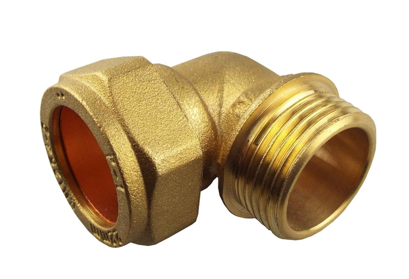Brass Compression Elbow 28mm - 1" BSPM