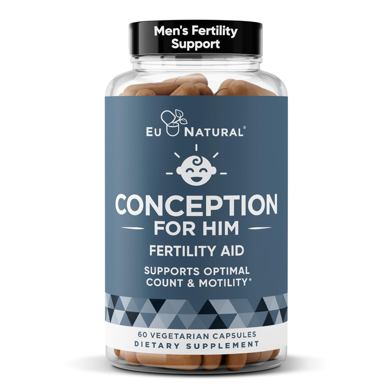 Conception For Him - Men's Fertility Supplements (60 Veg Soft Capsules) | Male Fertility Booster
