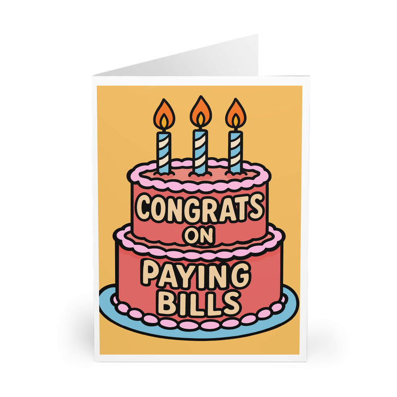 Congrats on Paying Bills Greeting Card
