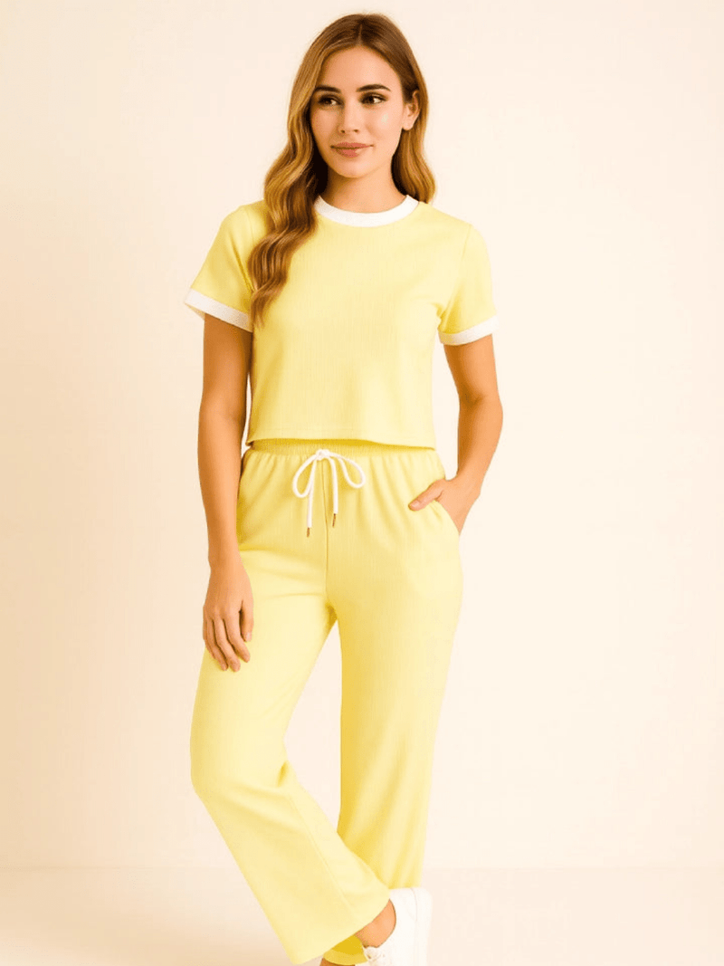 Contrast Trouser Set - InStock