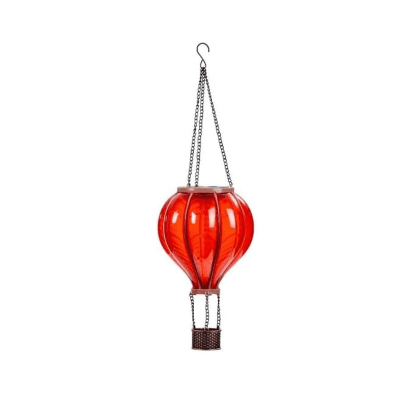Solar Hot Air Balloon Hanging Lantern with Cool Flame Effect