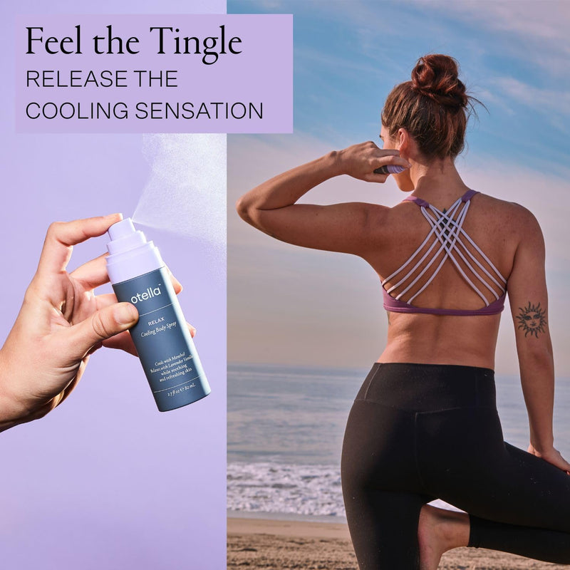 Cooling Body Spray with Menthol and Lavender Vanilla Scent – 2.7 oz | Immediate Heat Relief | TSA Approved | Gluten Free | Vegan | Paraben Free