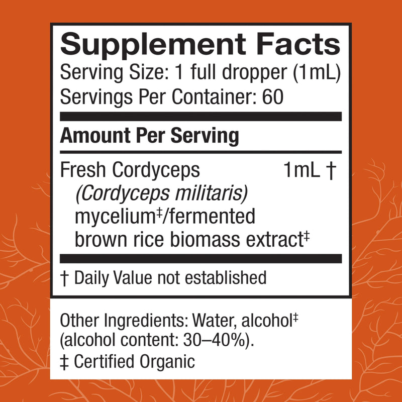 Host Defense Cordyceps Extract - Immune, Energy & Kidney Health Support - 2 oz
