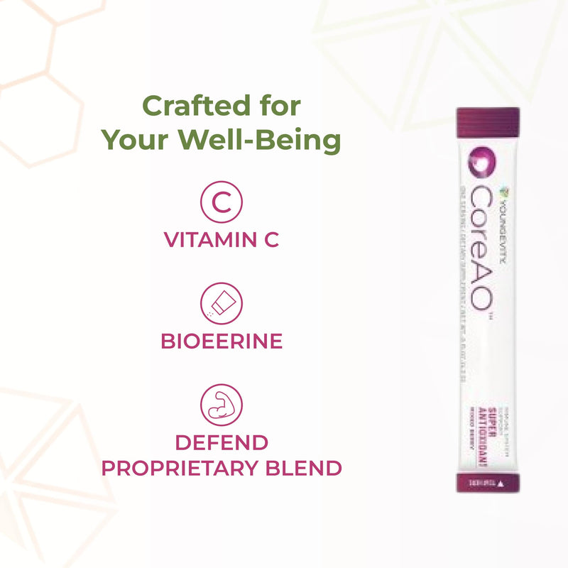 Youngevity CoreAO Stiks – Berry Antioxidant Immune Support (30 Servings)