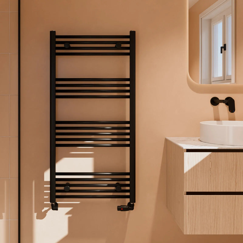 Lorella Towel Rail 1200 x 500 Black