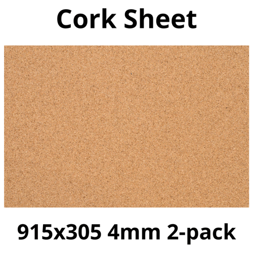 Cork Sheet - 915x305mm - 4mm - Décor and DIY - Pack of 2 - InStock