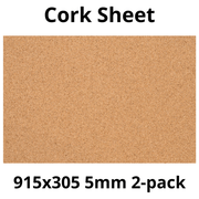 Cork Sheet - 915x305mm - 5mm - Décor and DIY - Pack of 2 - InStock