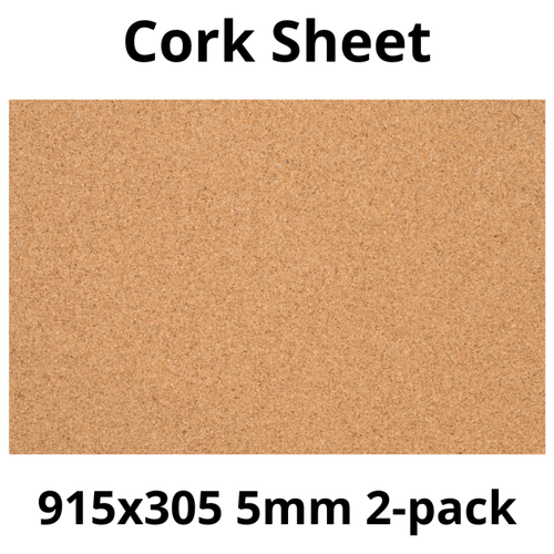 Cork Sheet - 915x305mm - 5mm - Décor and DIY - Pack of 2 - InStock