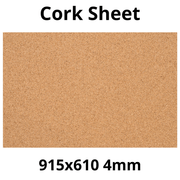 Cork Sheet - 915x610mm - 4mm - Décor and DIY - Pack of 1 - InStock