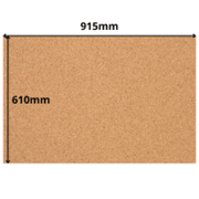 Cork Sheet - 915x610mm - 4mm - Décor and DIY - Pack of 1 - InStock