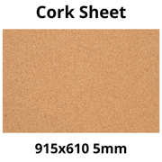 Cork Sheet - 915x610mm - 5mm - Décor and DIY - Pack of 1 - InStock