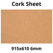 Cork Sheet - 915x610mm - 6mm - Décor and DIY - Pack of 1 - InStock