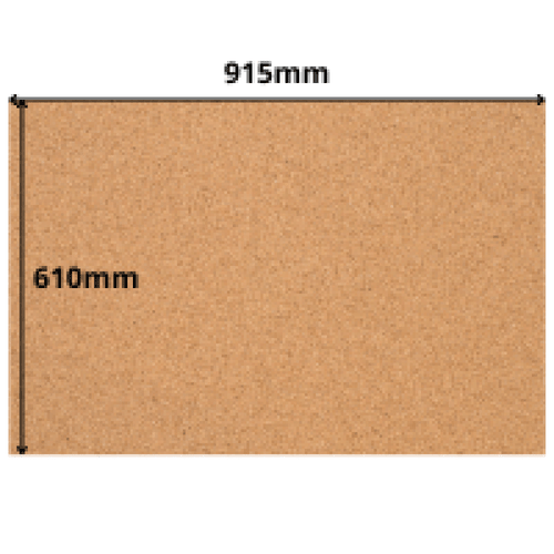 Cork Sheet - 915x610mm - 7mm - Décor and DIY - Pack of 1 - InStock