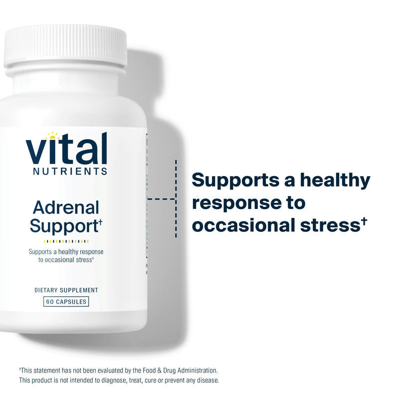 Vital Nutrients Adrenal Support – Adrenal Health, Cortisol Management & Energy Support | 60 Capsules