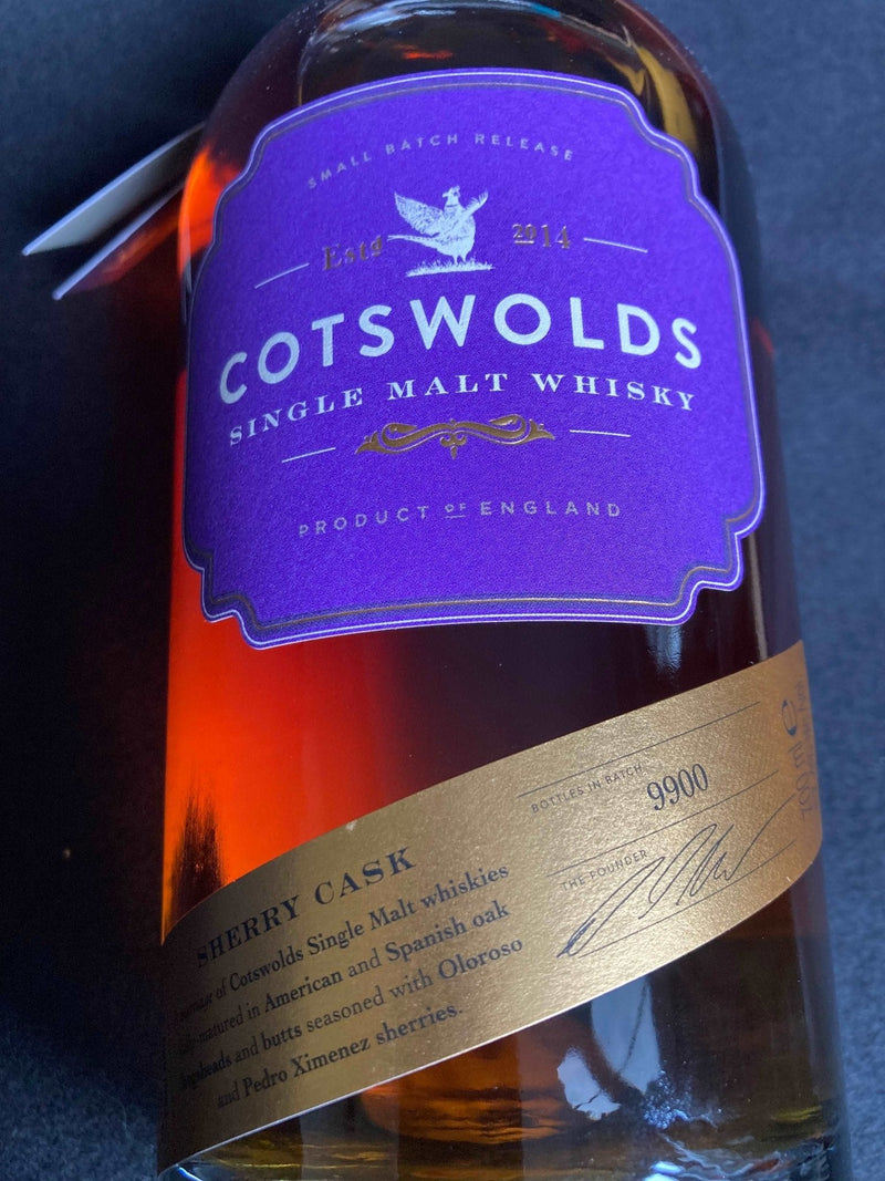 Cotswolds Distillery Sherry Cask Single Malt Whisky, 70cl