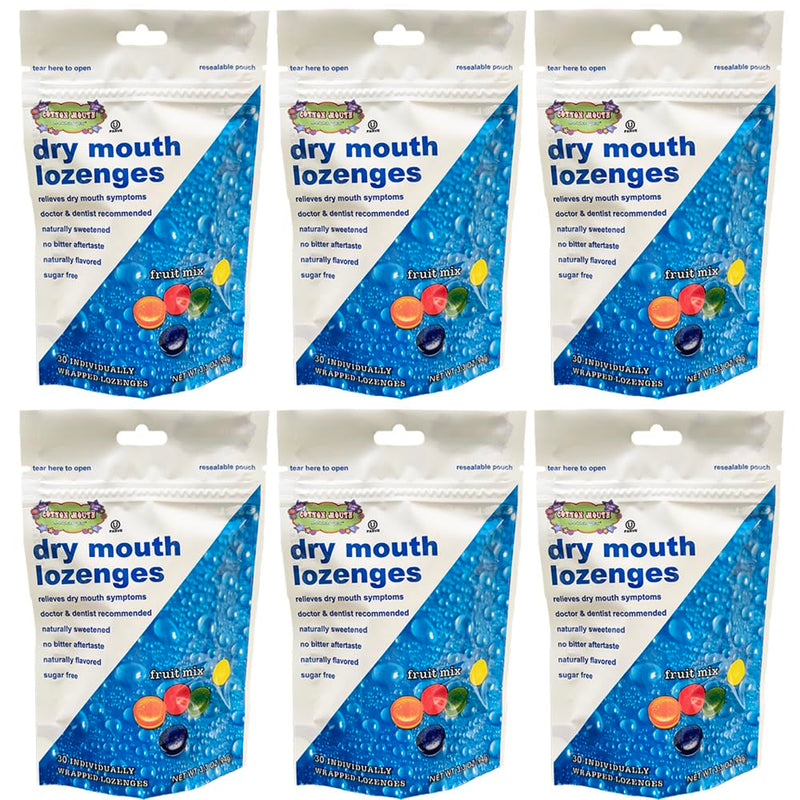 Cotton Mouth Lozenges Fruit Mix – 3.3oz Bag (6 Bags) | Dry Mouth Relief, Sugar Free & Gluten Free