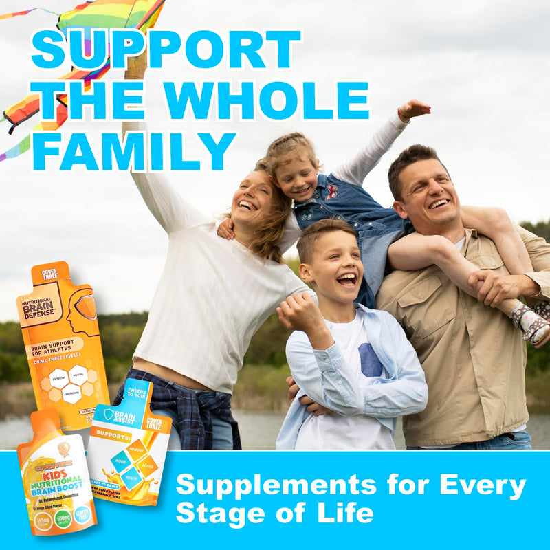 Cover Three Brain Assist - Liquid Brain Support for Focus & Memory