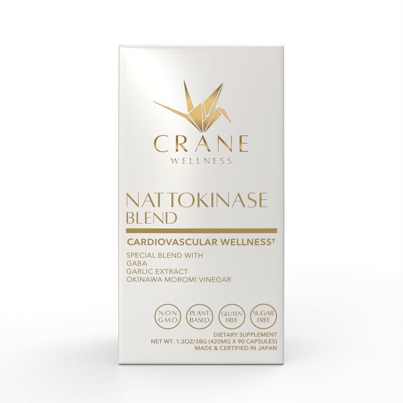 CRANE WELLNESS Nattokinase 6,000 FU | Non-GMO, Vegan, Gluten Free | Made in Japan