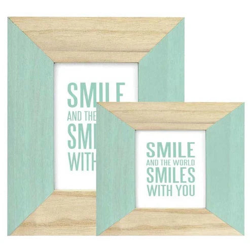 Candy Green Wooden 4x4 Photo Frame – Minimalist Square Picture Frame