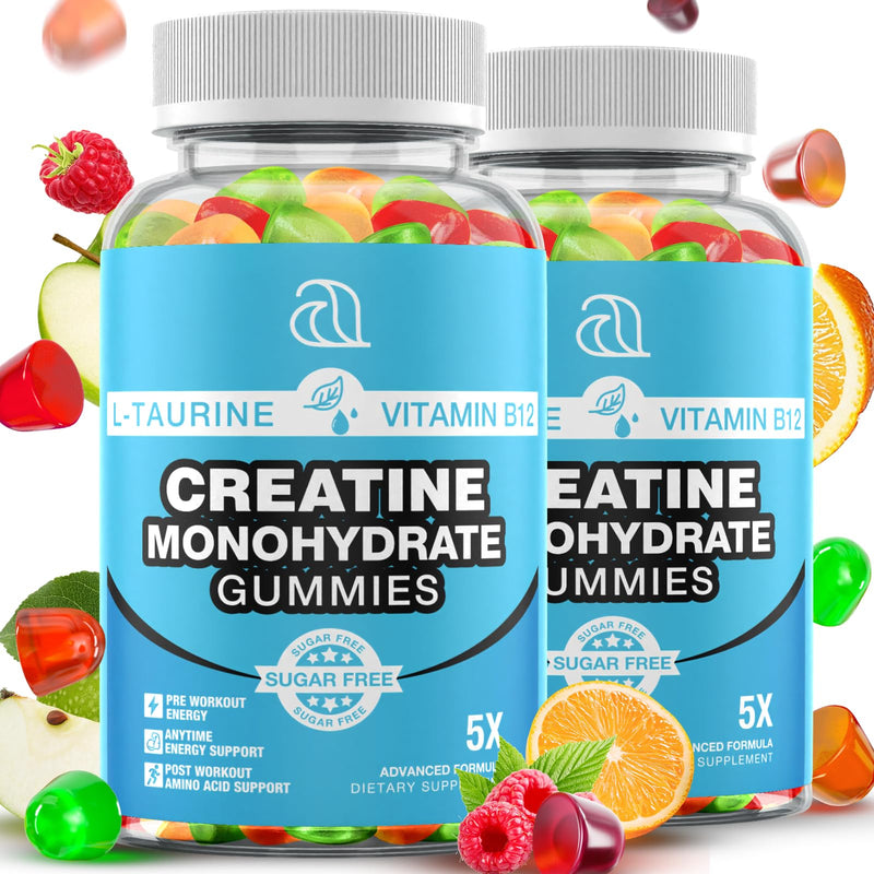 Creatine Monohydrate Gummies 5g for Men & Women – 2 Pack