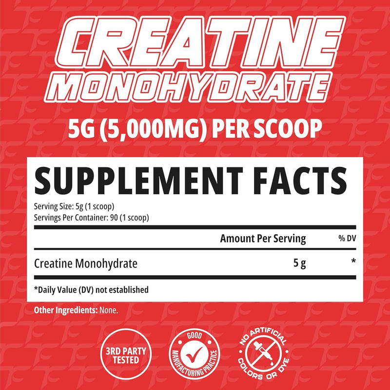 TC Nutrition Creatine Monohydrate Powder – 90 Servings (450g) 5g Per Serving