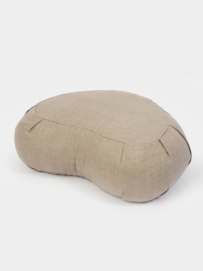 Yoga Studio EU Organic Buckwheat Zafu Crescent Linen Cushion