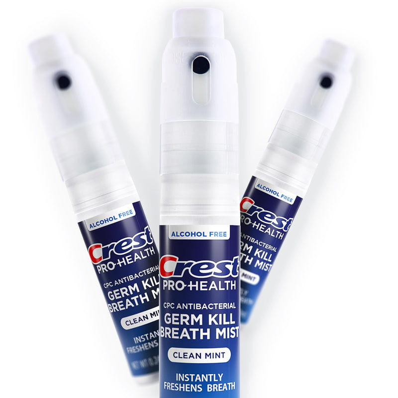 Crest Pro-Health | Portable Alcohol-Free CPC Mist with Clean Mint Flavor | Instant Fresh Breath - 3 Count (0.24oz/7ml) Breath Spray
