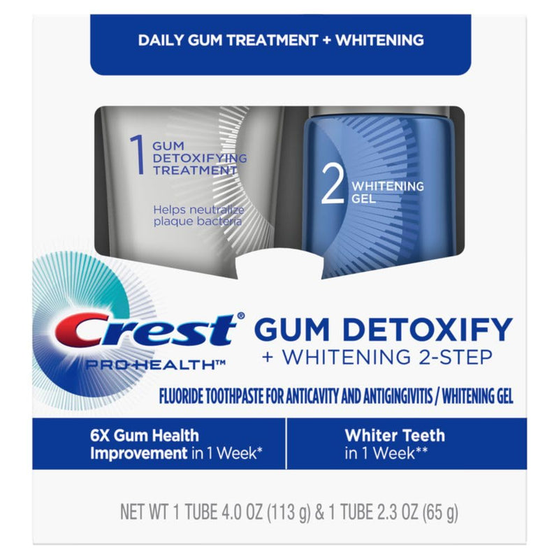 Crest Pro-Health Gum Detoxify + Whitening 2-Step Toothpaste – 4.0 oz & 2.3 oz