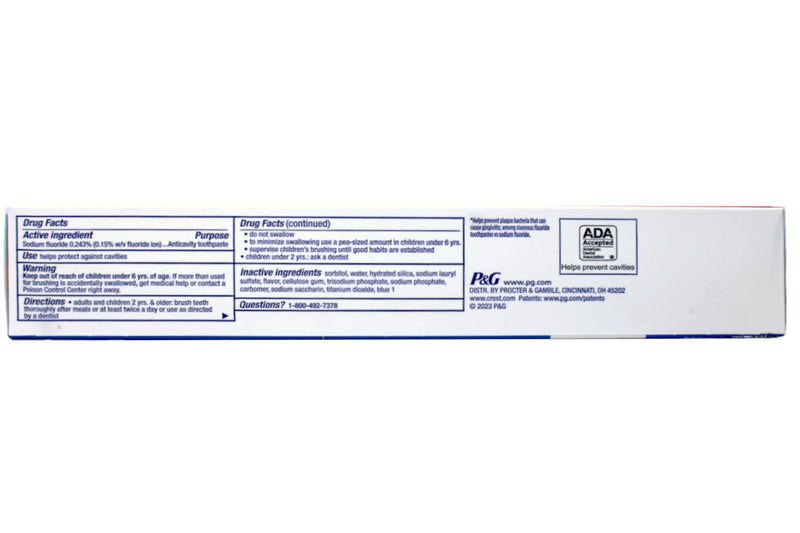 Crest Toothpaste 8.2 oz – Cavity Protection Regular (Pack of 2)