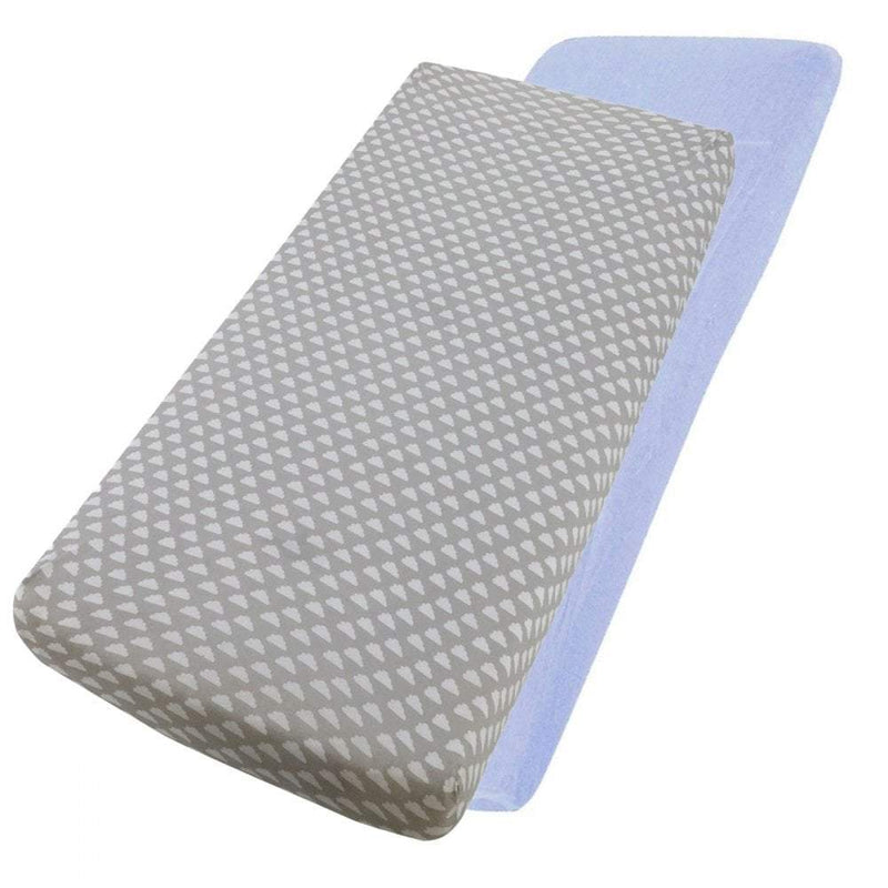 Crib Jersey Fitted Sheets 100% Cotton 40x90cm - Pack Of 2 - Fits All Models