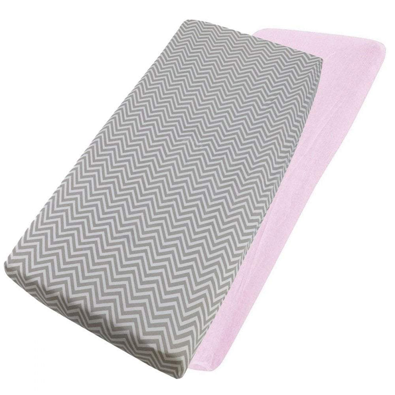 Crib Jersey Fitted Sheets 100% Cotton 40x90cm - Pack Of 2 - Fits All Models