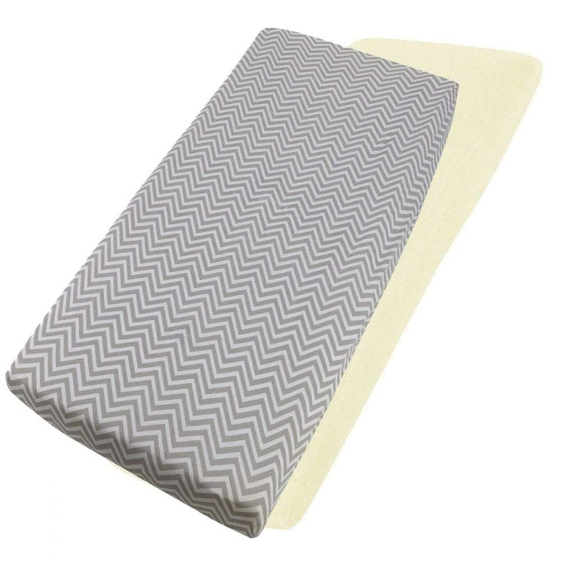 Crib Jersey Fitted Sheets 100% Cotton 40x90cm - Pack Of 2 - Fits All Models