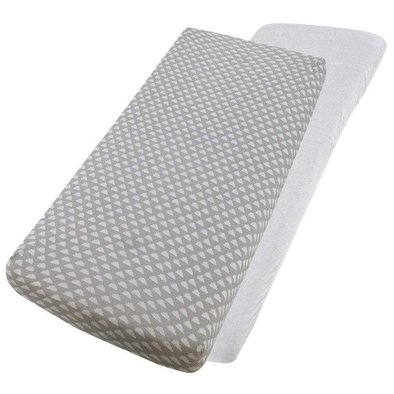 Crib Jersey Fitted Sheets 100% Cotton 40x90cm - Pack Of 2 - Fits All Models