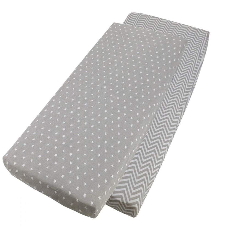 Crib Jersey Fitted Sheets 100% Cotton 40x90cm - Pack Of 2 - Fits All Models