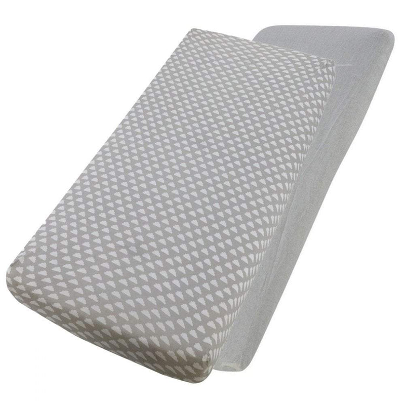 Crib Jersey Fitted Sheets 100% Cotton 40x90cm - Pack Of 2 - Fits All Models