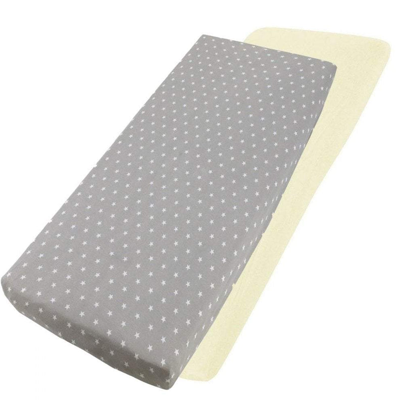 Crib Jersey Fitted Sheets 100% Cotton 40x90cm - Pack Of 4 - Fits All Models