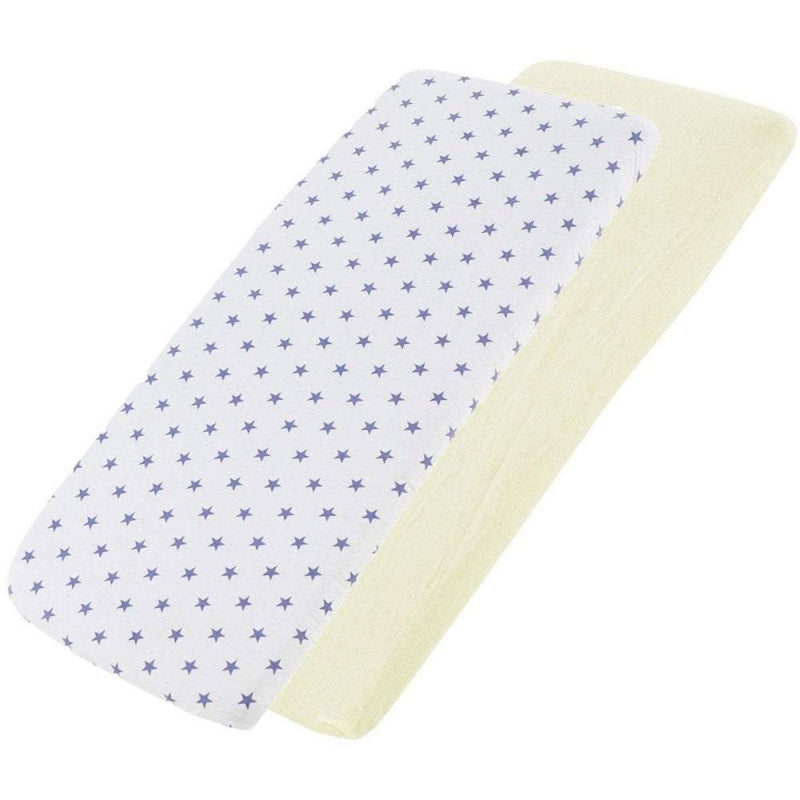 Crib Jersey Fitted Sheets 100% Cotton 40x90cm - Pack Of 4 - Fits All Models