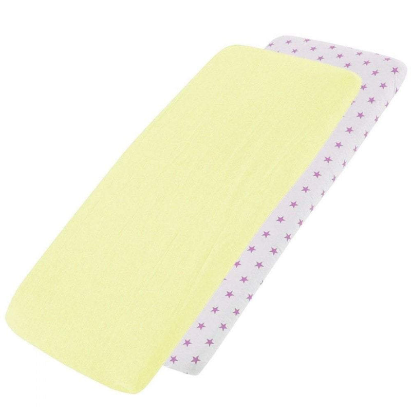 Crib Jersey Fitted Sheets 100% Cotton 40x90cm - Pack Of 4 - Fits All Models