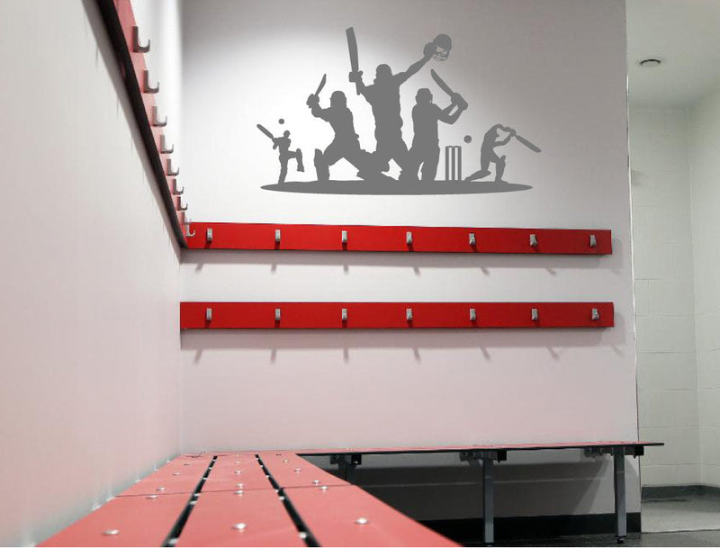 Cricket Wall Sticker – Cricket Player Silhouette Wall Art