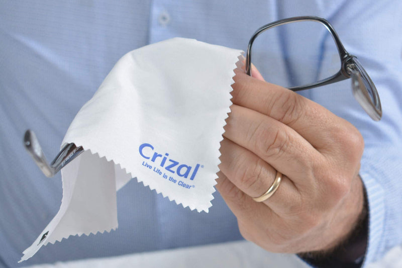 Crizal Eyeglass Cleaning Cloths – 6 Pack Premium Microfiber | Safe for AR Coatings
