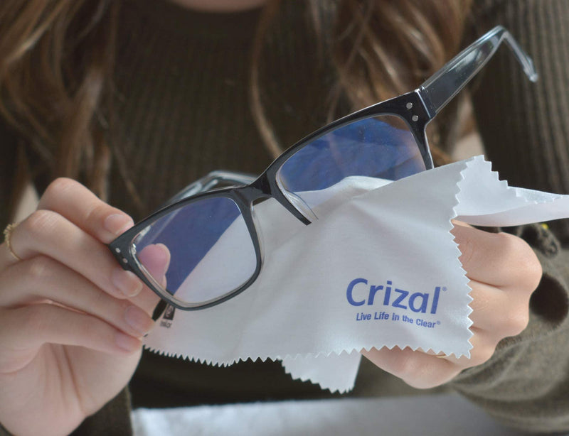 Crizal Eyeglass Cleaning Cloths – 6 Pack Premium Microfiber | Safe for AR Coatings